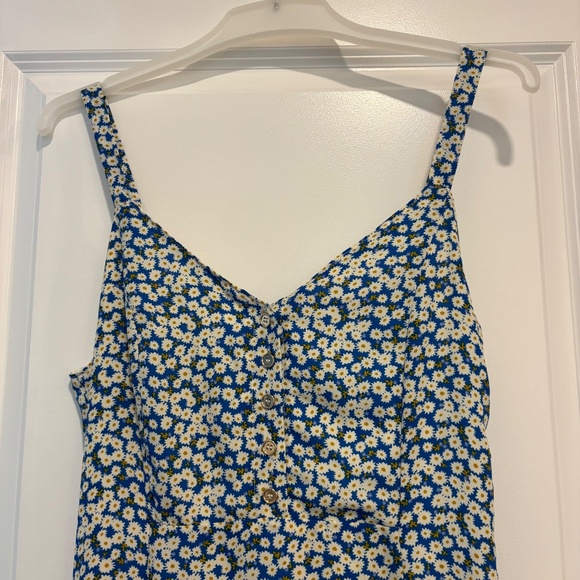 NWT Lulus Darling Daisies Blue Floral Print Midi Dress - Size M - Picture 4 of 12